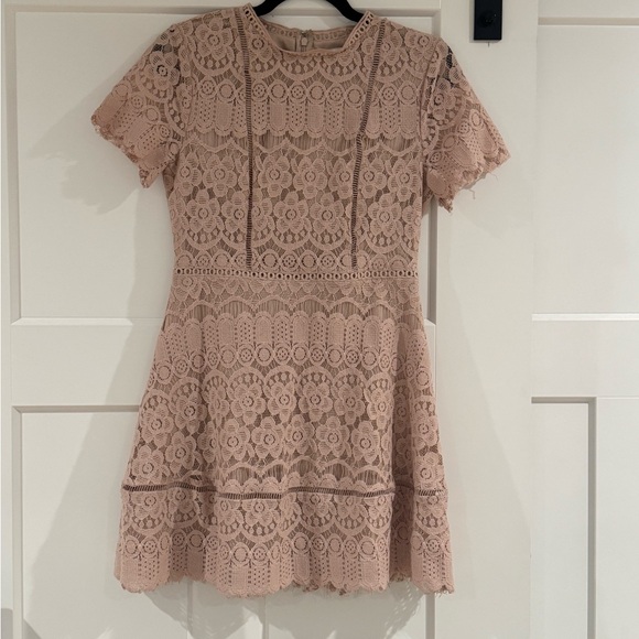 Moon River Dresses & Skirts - Moon River Blush Lace Dress